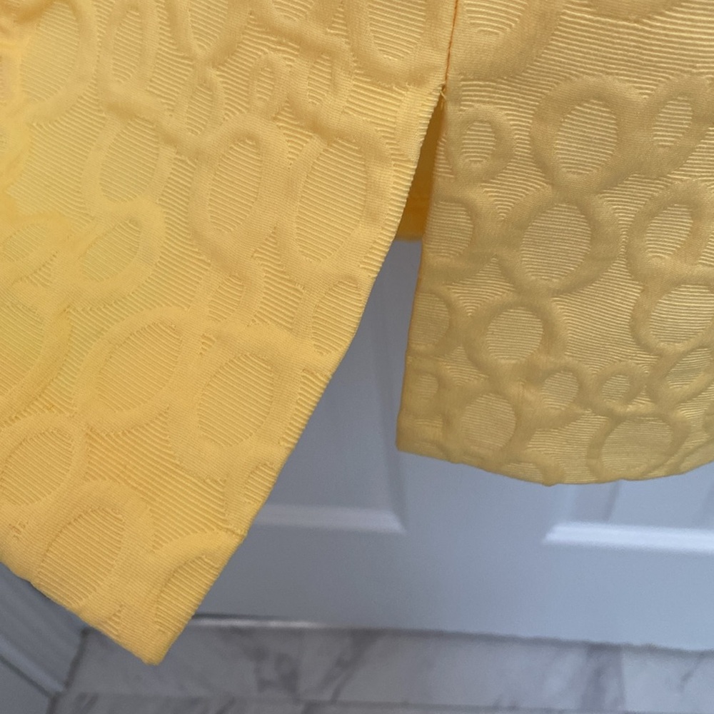 Dressbarn Yellow Petite Dress with Bow Detail and Cap Sleeves - Picture 7 of 11